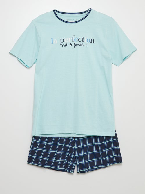 Conjunto pijama calções + t-shirt - 2 unidades - Kiabi
