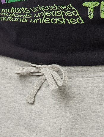 Conjunto pijama calções + t-shirt estampada 'Tartarugas Ninja'