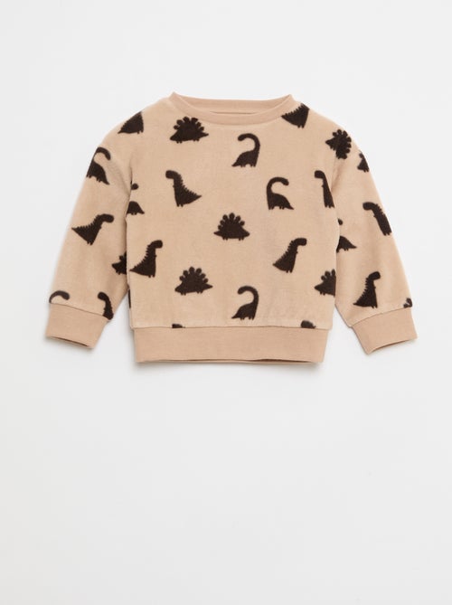 Conjunto pijama camisa + calças de polar - Kiabi