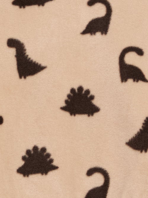 Conjunto pijama camisa + calças de polar - Kiabi