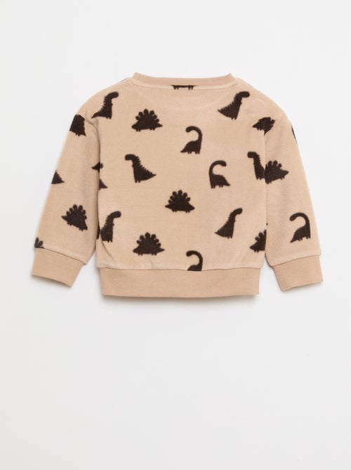 Conjunto pijama camisa + calças de polar - Kiabi