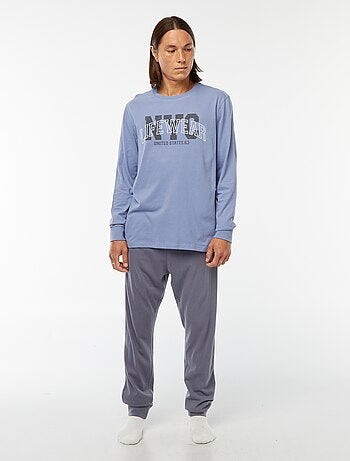 Conjunto pijama comprido calças + t-shirt - 2 peças