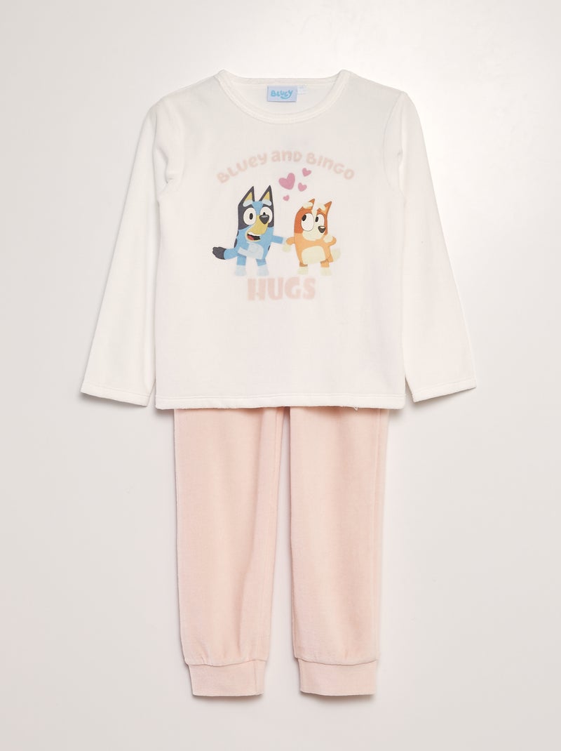 Conjunto pijama comprido de veludo 'Bluey' - 2 peças BEGE - Kiabi