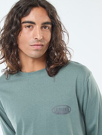 Conjunto pijama comprido em jersey t-shirt + calças - 2 peças