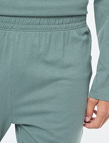 Conjunto pijama comprido em jersey t-shirt + calças - 2 peças