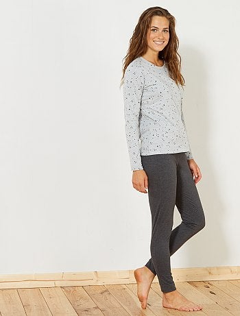 Conjunto pijama comprido - Kiabi