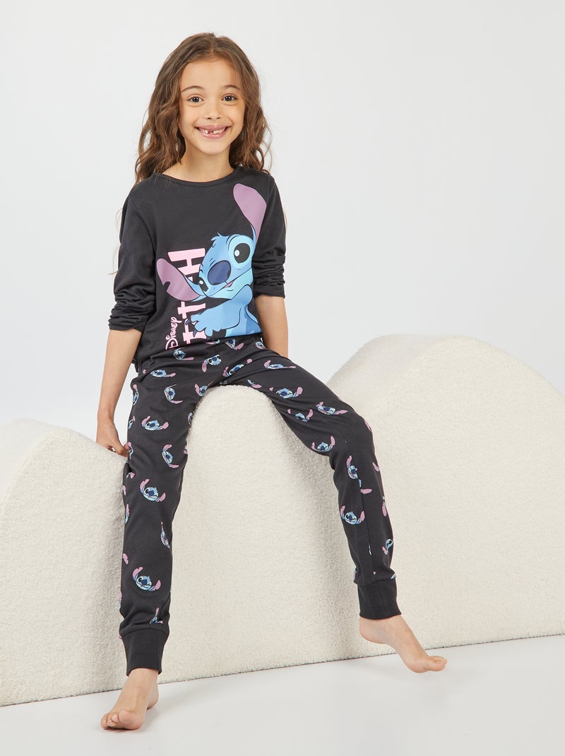 Conjunto pijama comprido 'Stitch' - 2 peças CINZA - Kiabi