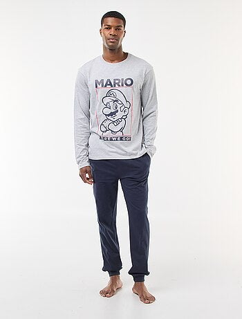 Conjunto pijama comprido t-shirt + calças - 2 peças