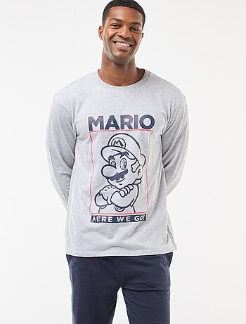 Conjunto pijama comprido t-shirt + calças - 2 peças