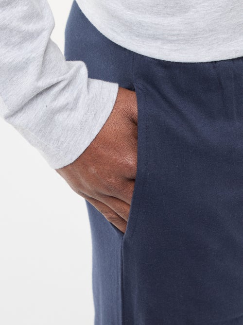 Conjunto pijama comprido t-shirt + calças - 2 peças - Kiabi