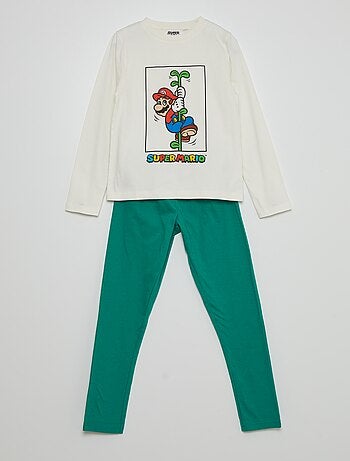 Conjunto pijama comprido t-shirt + calças  'Super Mario' 'Nintendo' - 2 peças - Kiabi