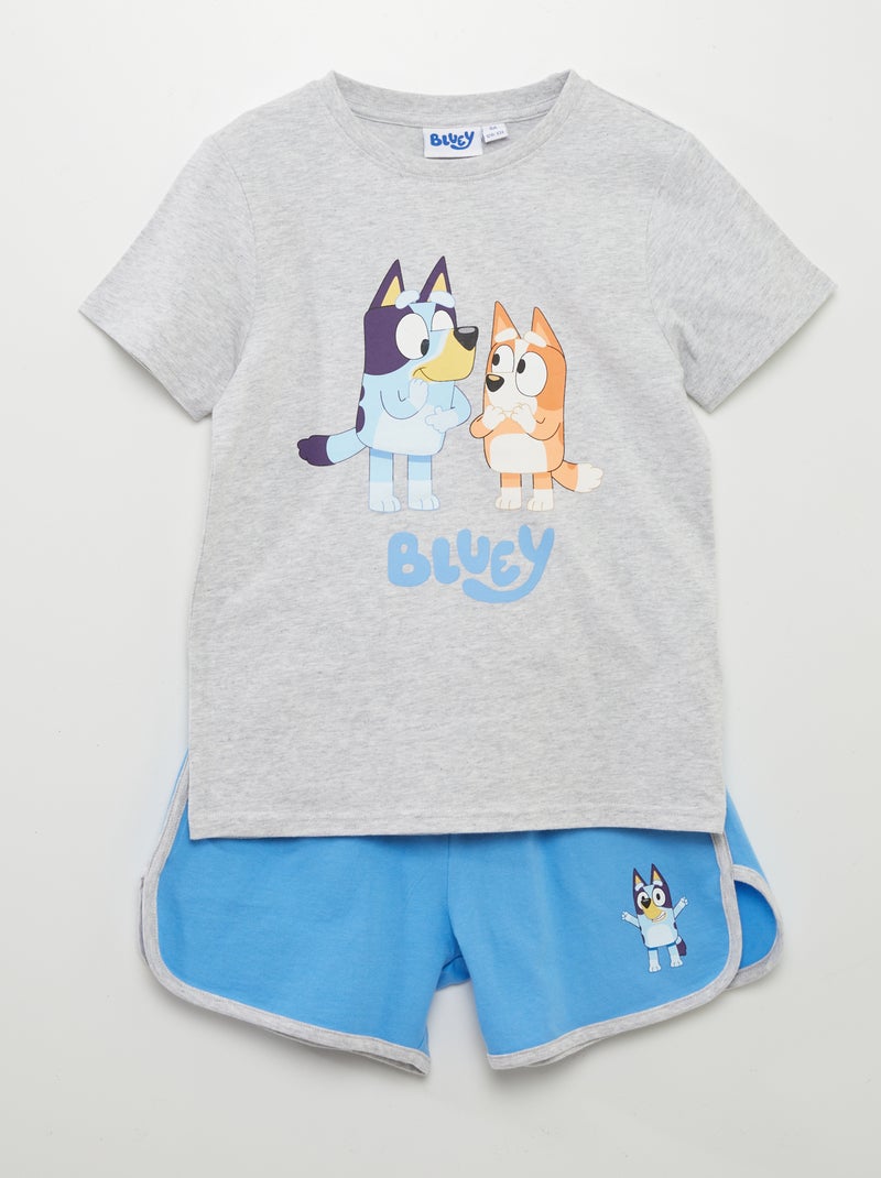 Conjunto pijama curto 'Bluey' - 2 peças AZUL - Kiabi