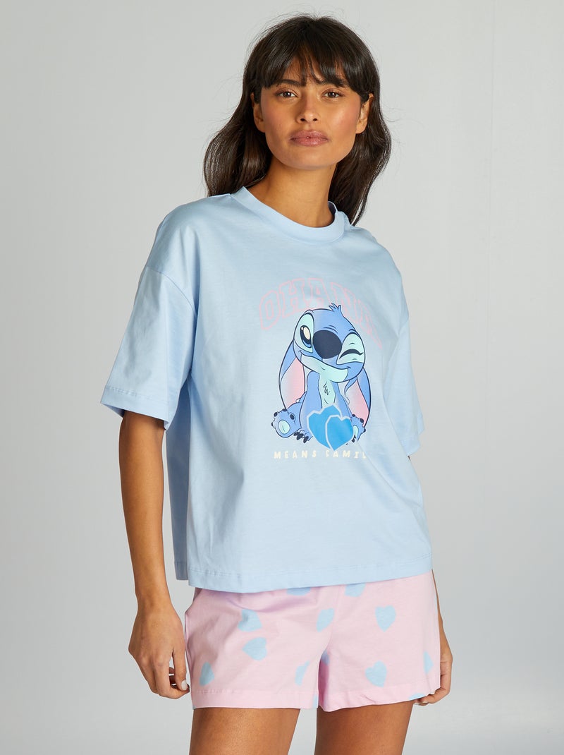 Conjunto pijama curto da 'Disney' - 2 peças AZUL - Kiabi