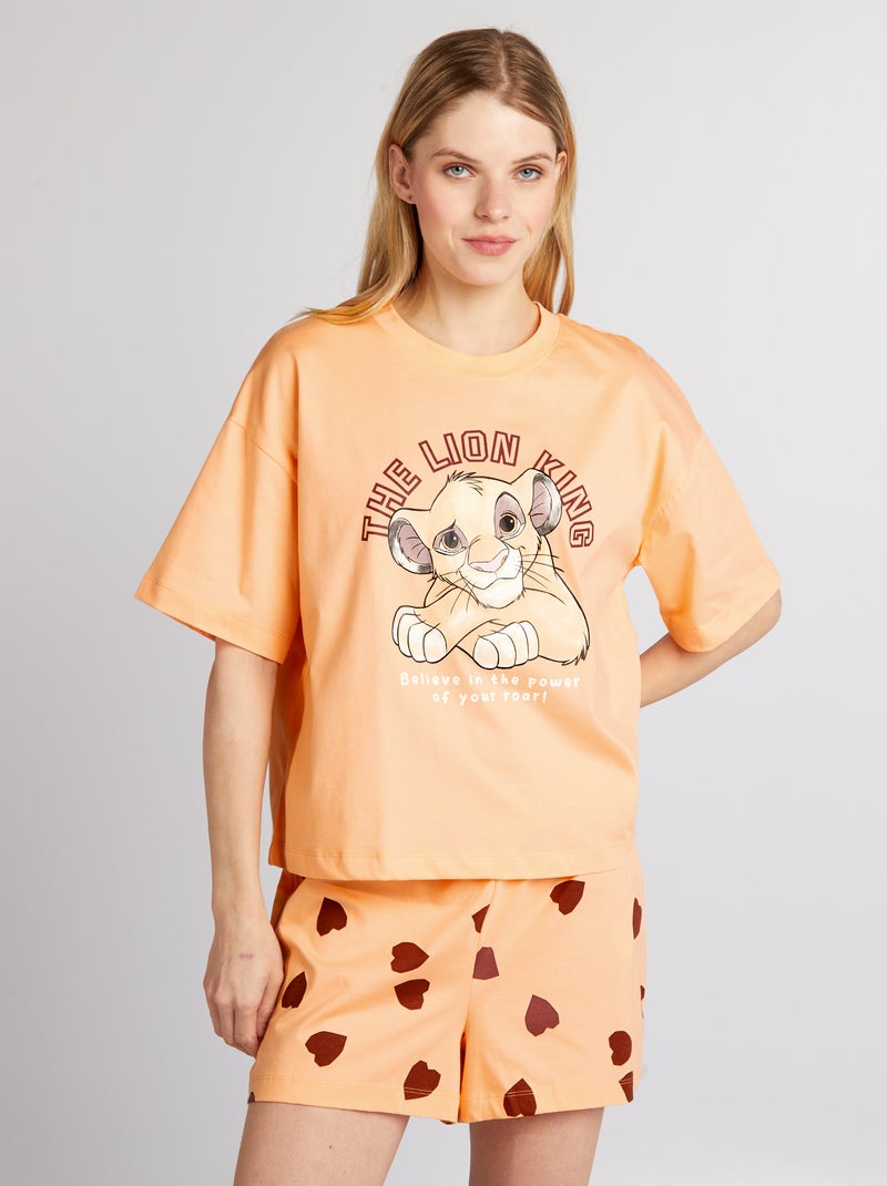 Conjunto pijama curto da 'Disney' - 2 peças LARANJA - Kiabi