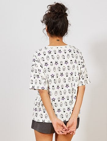 Conjunto pijama curto 'Feiticeiras da Disney' - Kiabi