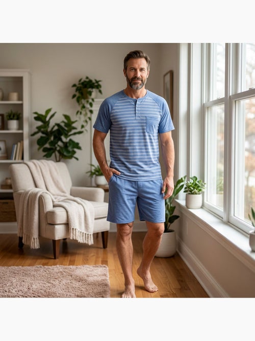 Conjunto Pijama Curto Homem Algodão OZABI - Kiabi