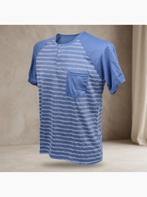 Conjunto Pijama Curto Homem Algodão OZABI - Kiabi
