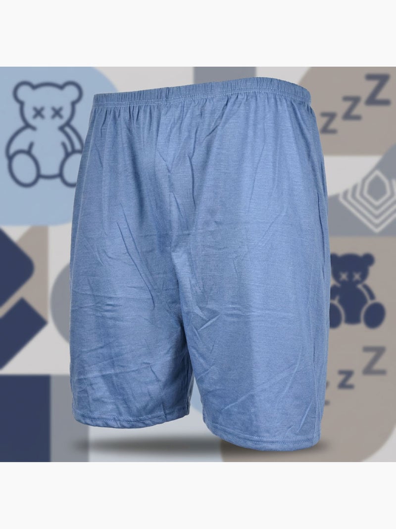 Conjunto Pijama Curto Homem Algodão OZABI Azul - Kiabi