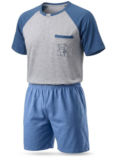 Conjunto Pijama Curto Homem Algodão OZABI - Kiabi