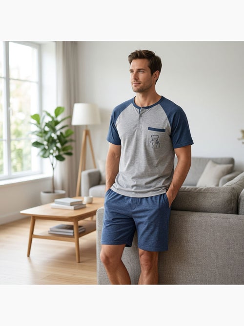 Conjunto Pijama Curto Homem Algodão OZABI - Kiabi
