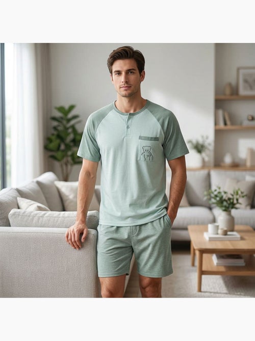 Conjunto Pijama Curto Homem Algodão OZABI - Kiabi