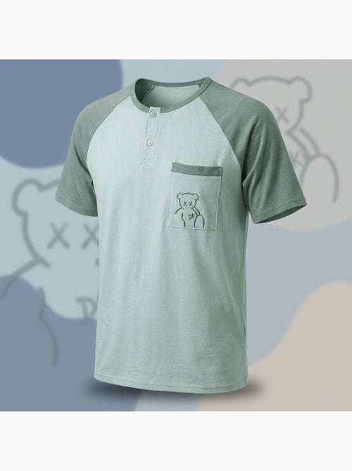 Conjunto Pijama Curto Homem Algodão OZABI - Kiabi