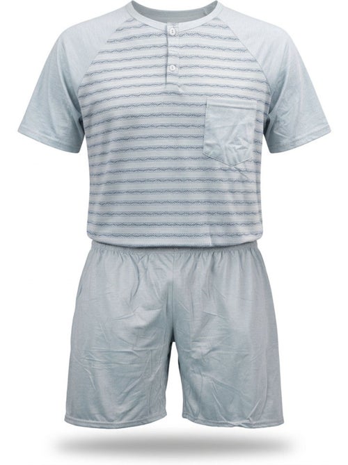 Conjunto Pijama Curto Homem Algodão OZABI - Kiabi