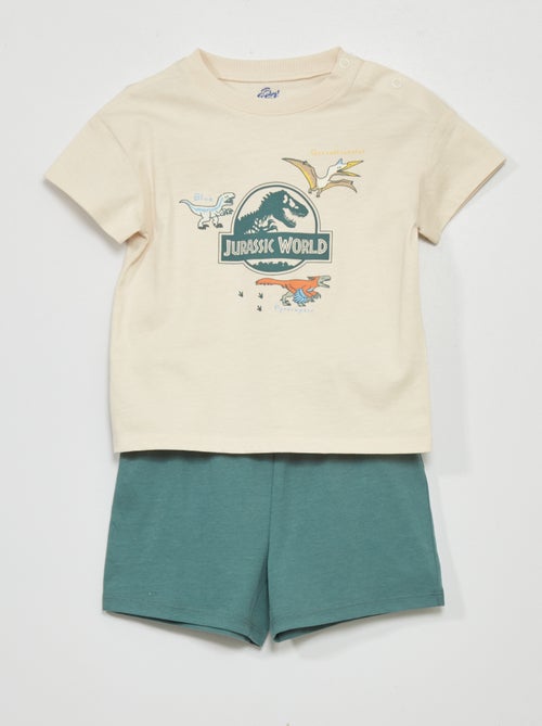 Conjunto pijama curto 'Mundo Jurássico' - 2 peças - Kiabi