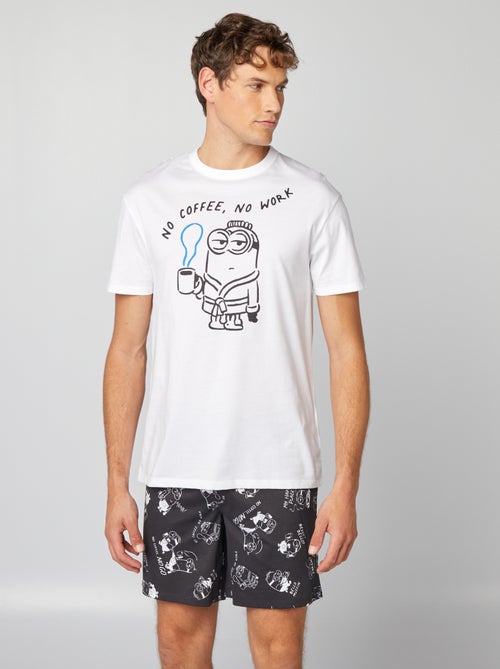 Conjunto pijama curto 'Os Mínimos' - 2 peças - Kiabi
