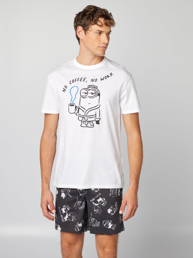 Conjunto pijama curto 'Os Mínimos' - 2 peças BRANCO - Kiabi