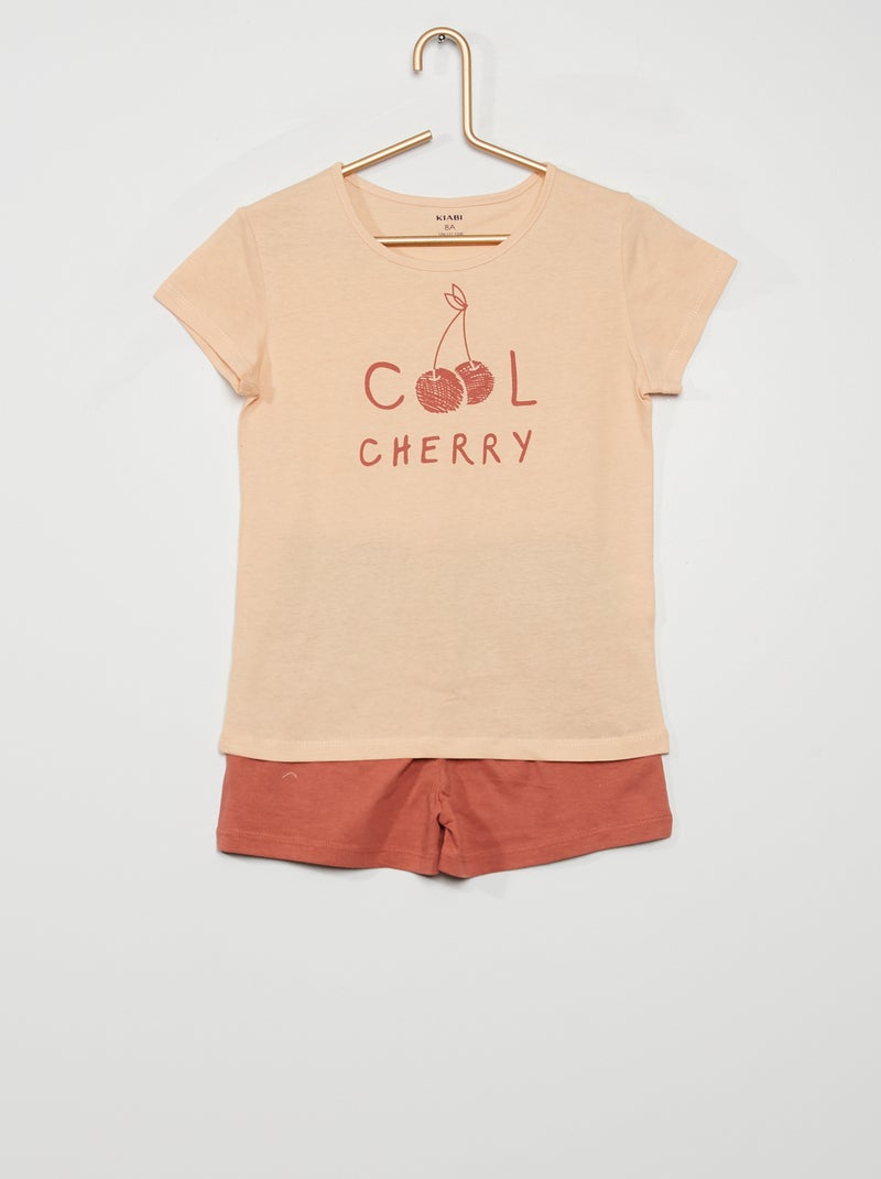 Conjunto pijama curto ROSA - Kiabi