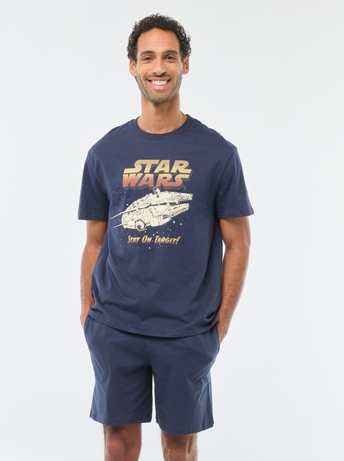 Conjunto pijama curto t-shirt + calções - 2 peças - Kiabi