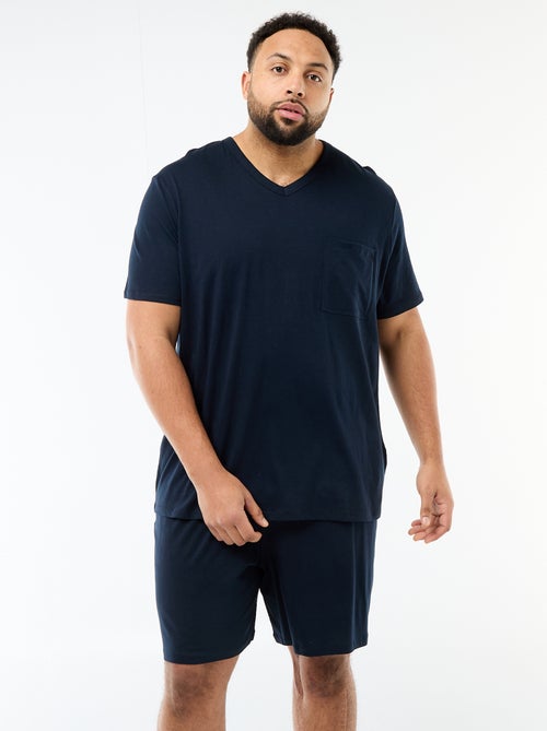 Conjunto pijama curto t-shirt + calções - 2 peças - Kiabi