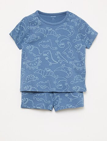 Conjunto pijama curto t-shirt + calções - 2 peças