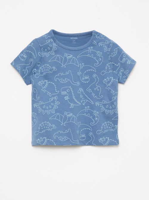 Conjunto pijama curto t-shirt + calções - 2 peças - Kiabi