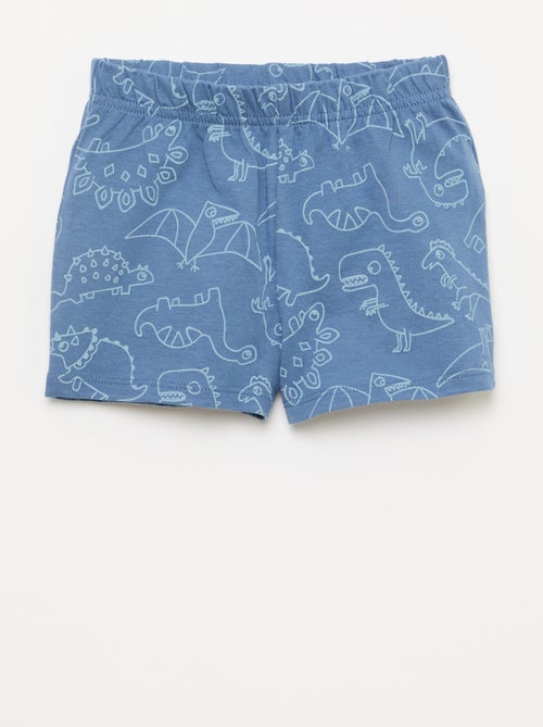 Conjunto pijama curto t-shirt + calções - 2 peças - Kiabi