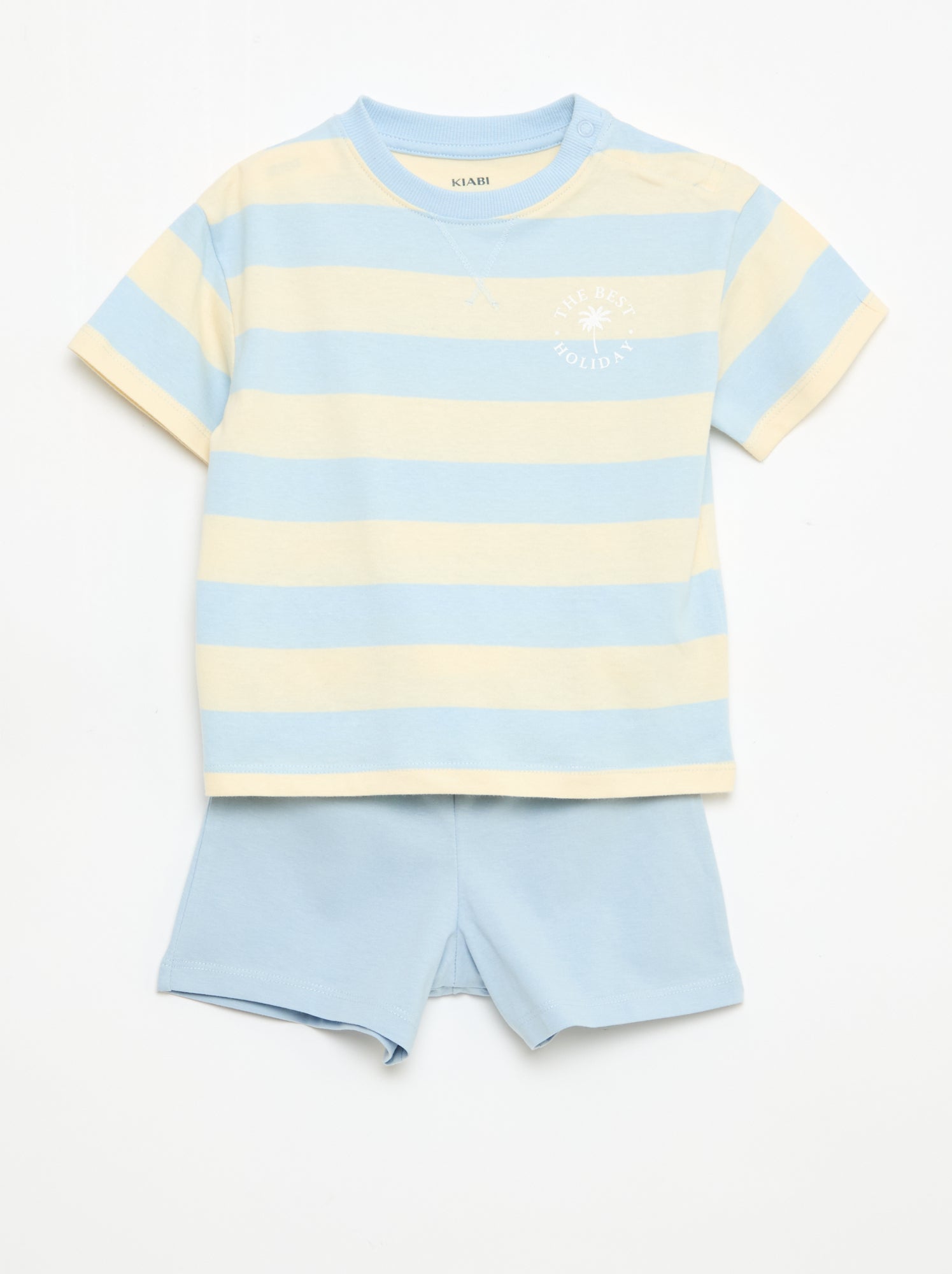 Conjunto pijama curto t-shirt + calções - 2 peças