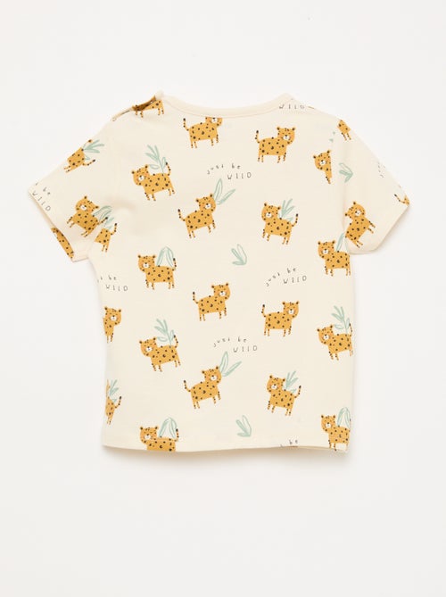 Conjunto pijama curto t-shirt + calções - 2 peças - Kiabi