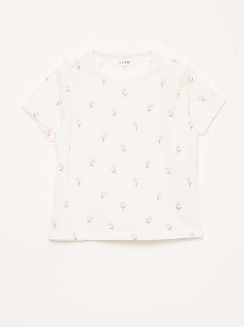 Conjunto pijama curto t-shirt + calções - 2 peças - Kiabi