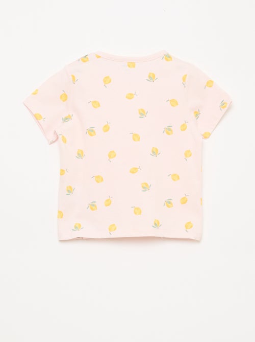 Conjunto pijama curto t-shirt + calções - 2 peças - Kiabi