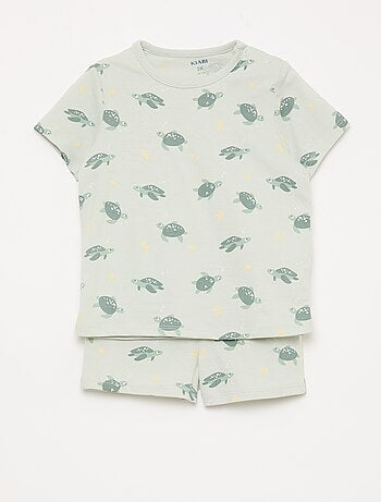 Conjunto pijama curto t-shirt + calções - 2 peças