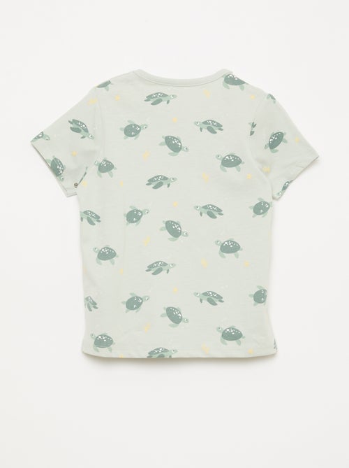 Conjunto pijama curto t-shirt + calções - 2 peças - Kiabi