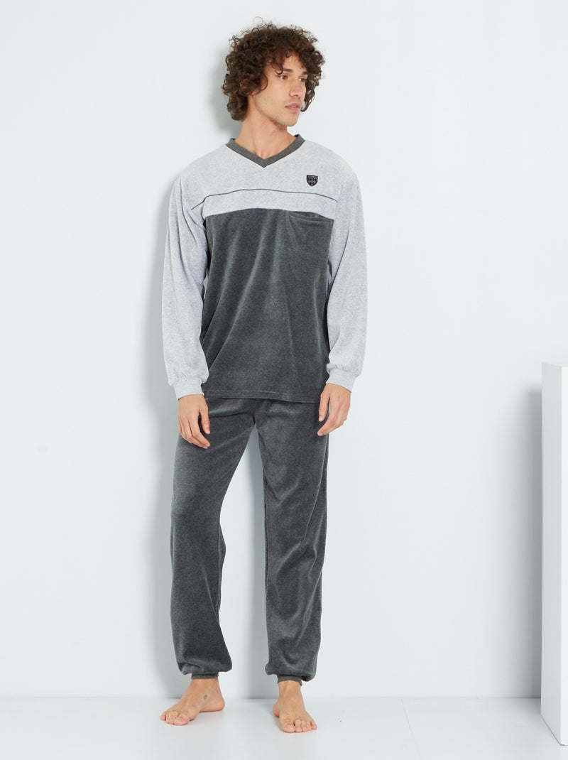 Conjunto pijama de 2 peças Cinza - Kiabi