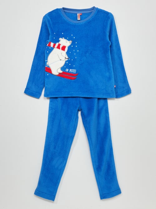 Conjunto pijama de malha polar  - 2 peças - Kiabi
