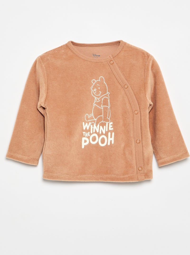 Conjunto pijama de veludo 'Mickey Mouse' - 2 peças Castanho - Kiabi