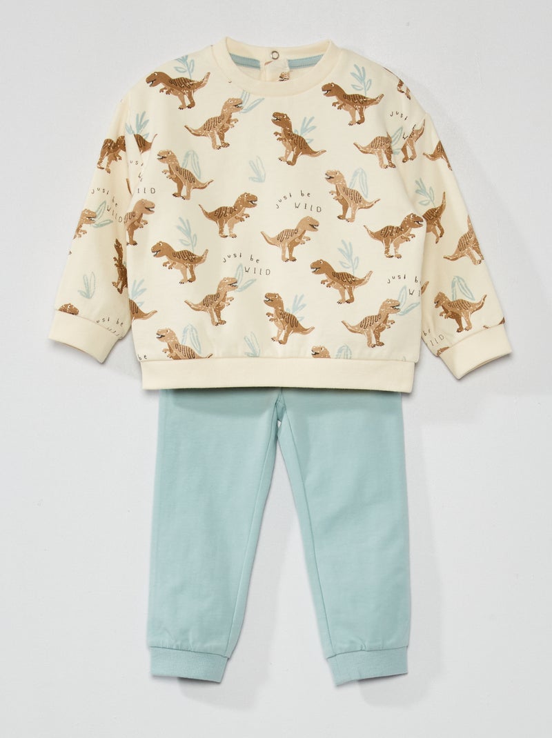 Conjunto pijama em algodão BRANCO - Kiabi