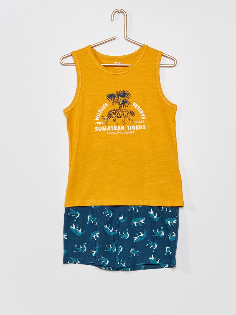 Conjunto pijama em jersey AMARELO - Kiabi