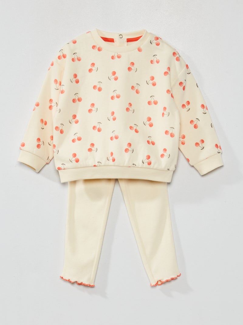 Conjunto pijama em jersey BRANCO - Kiabi