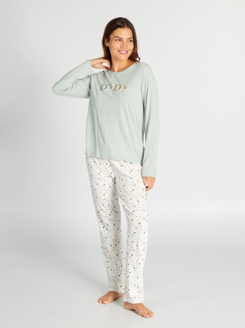 Conjunto pijama em jersey 'dodo' - 2 peças - Kiabi