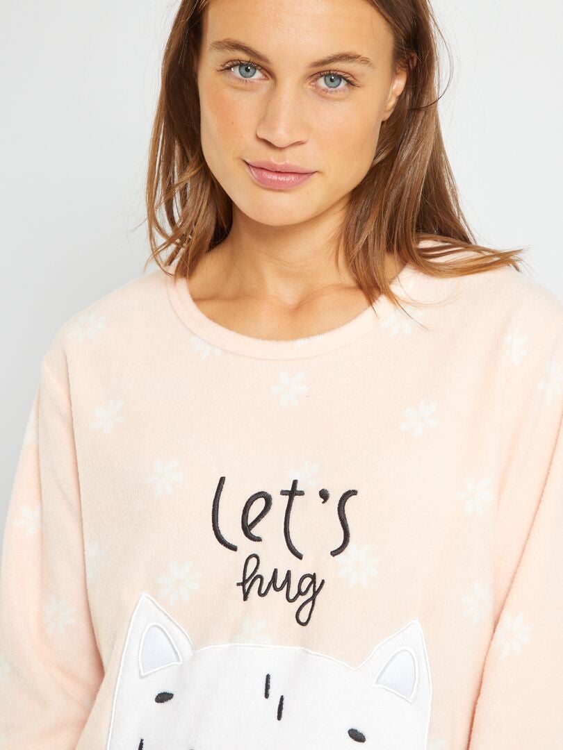Pijama Cetim Unicórnio Gato Topgal - Conjunto 2 Peças Meninas 6-16 Rosa